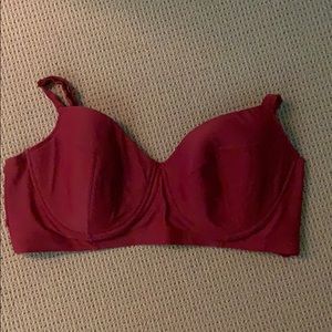 Burgundy bikini top